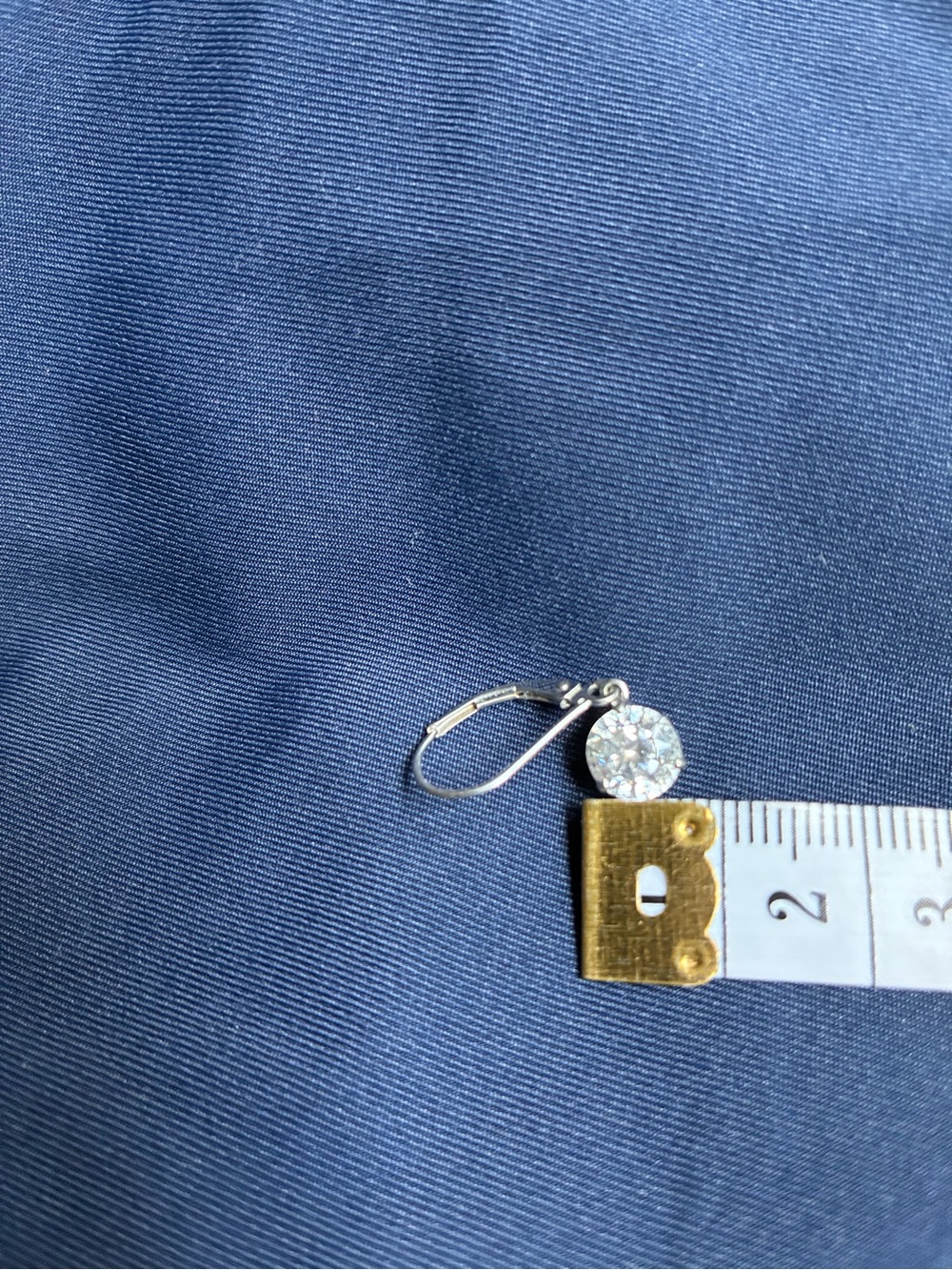 QVC 14K Gold CZ Leverback Dangle Earrings Clear Round Cubic Zirconia 2g - Picture 15 of 16